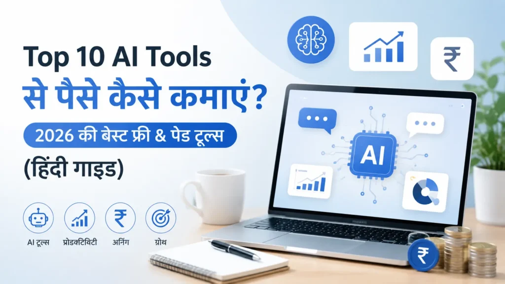 Top 10 AI Tools Se Paise Kaise Kamaye 2026 – Best Free and Paid AI Tools for Online Earning in Hindi