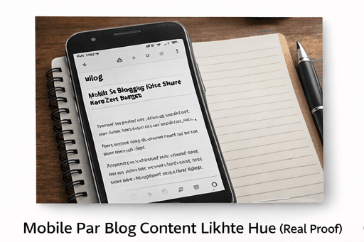 mobile se blogging content kaise likhe
