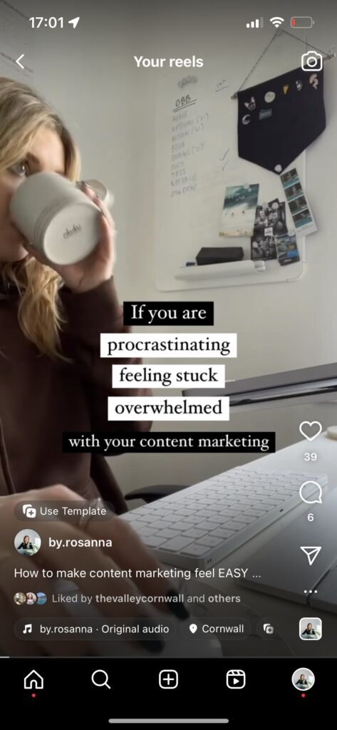 No face reels ka example jisme sirf text aur background use hota hai
