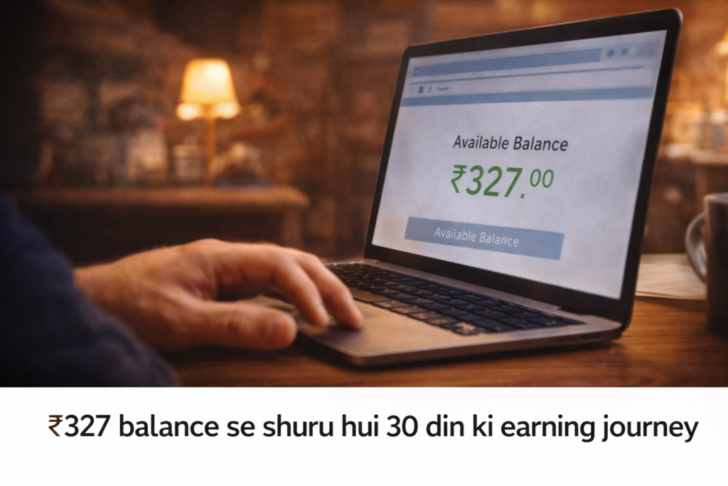 ₹327 balance before starting 30 din me 25000 kaise kamaye journey