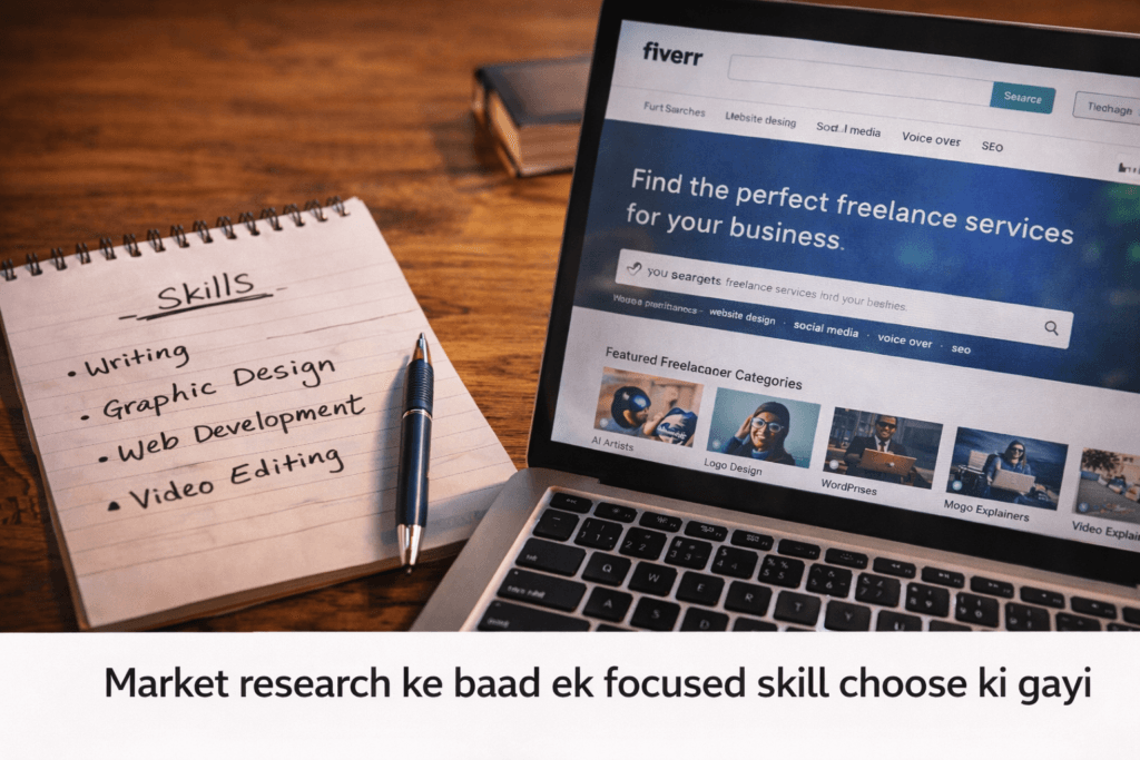 market research process for 30 din me 25000 kaise kamaye skill selection