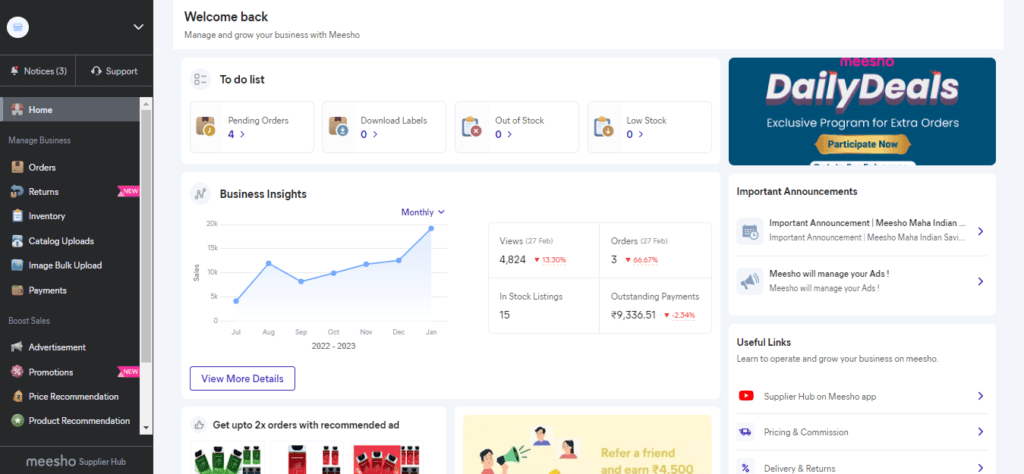 Meesho reselling earning app payment proof for students