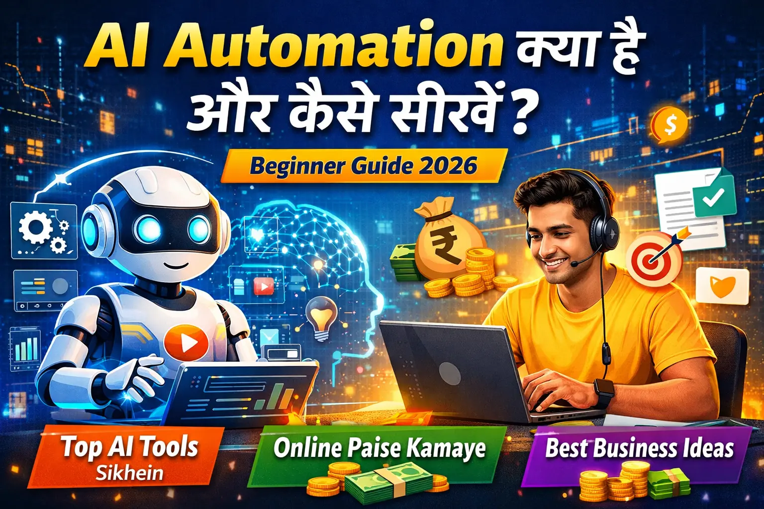 AI Automation kya hai aur kaise sikhe beginner guide 2026.
