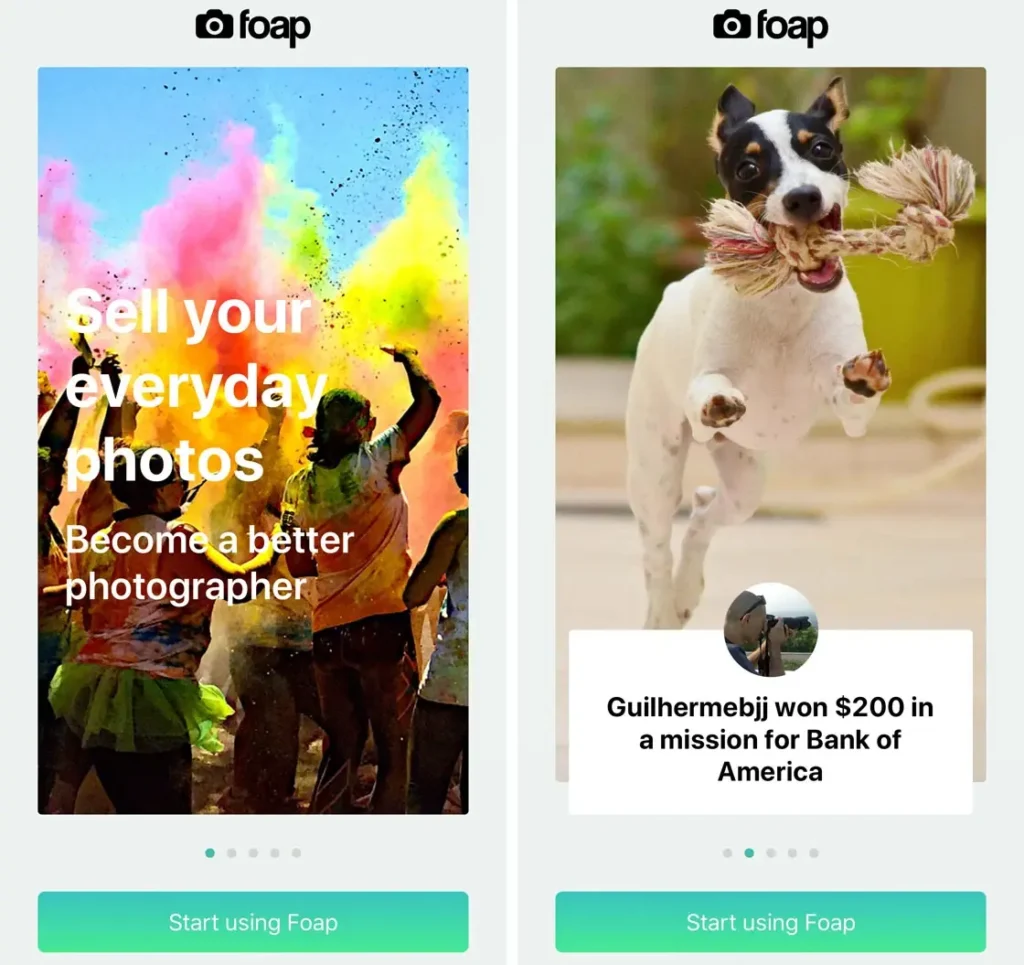 Foap photo selling mobile earning app for students