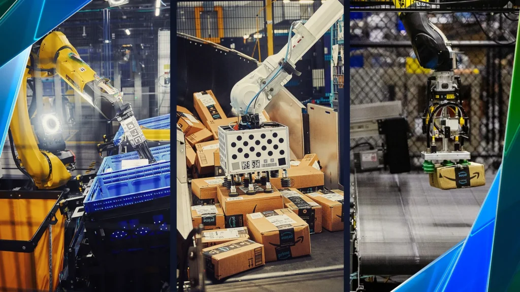 Amazon robotics technology in warehouse