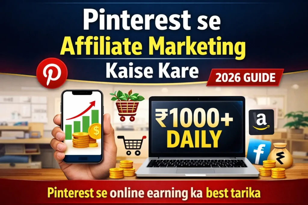 pinterest se affiliate marketing kaise kare mobile se ghar baithe paise kamaye