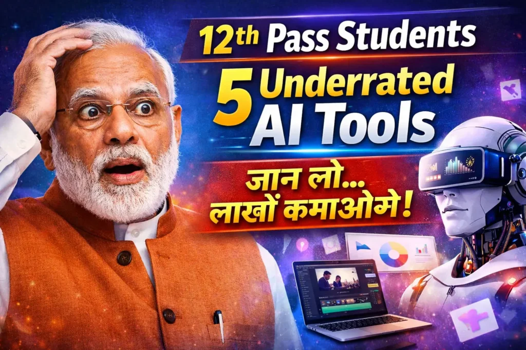 12th pass students ke liye underrated AI tools se paise kamane ka concept image