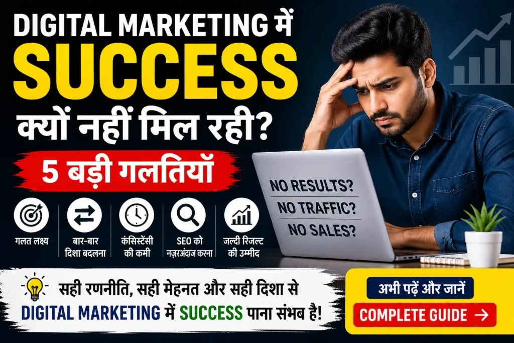 digital marketing me success kyu nahi mil rahi 5 badi galtiyan hindi guide