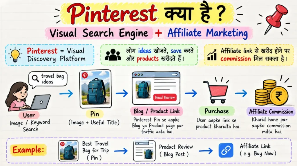 Pinterest क्या है और Visual Search Engine से Affiliate Marketing कैसे काम करती है