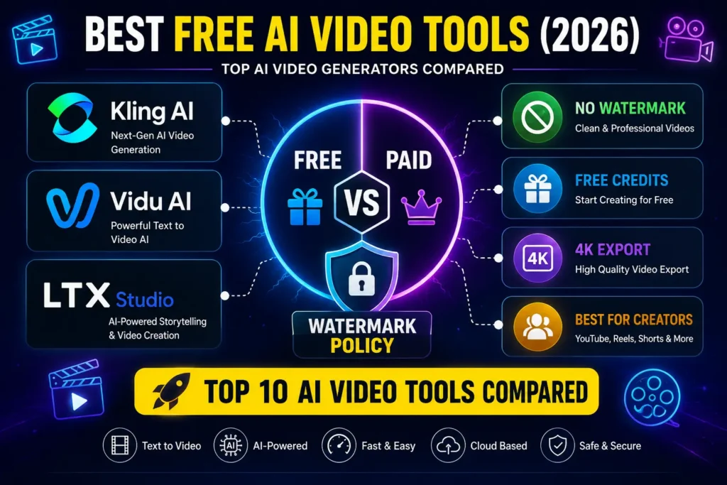 AI video generators comparison table overview