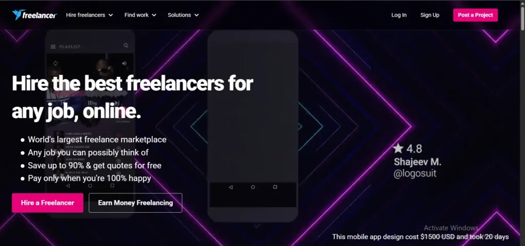 Student using Fiverr, Upwork, EarnKaro and Toloka websites to earn money online