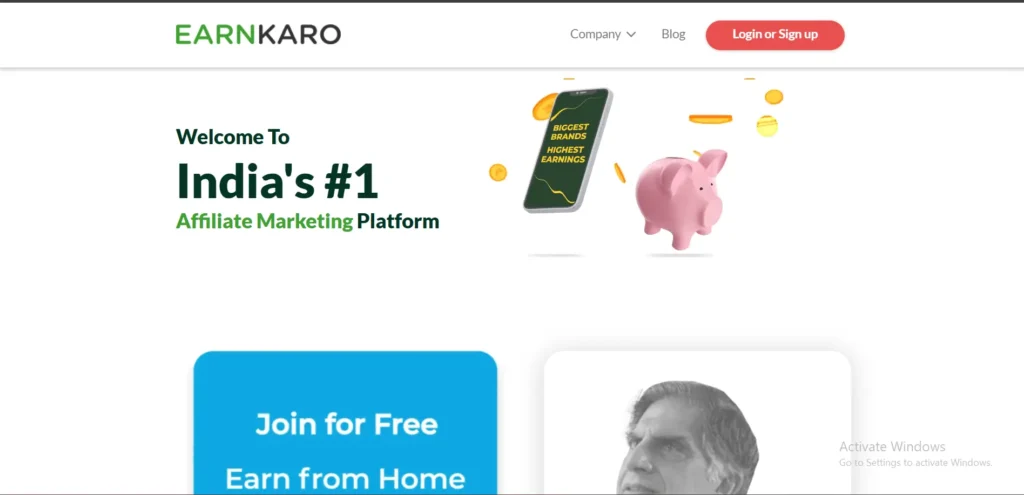 EarnKaro affiliate marketing platform helping students earn money online without investment
