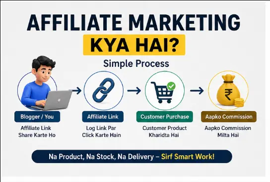 affiliate marketing kaam kaise karta hai diagram