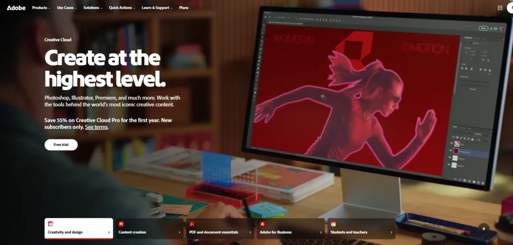 Adobe Express से Business के लिए social media posts, images और marketing designs बनाते हुए