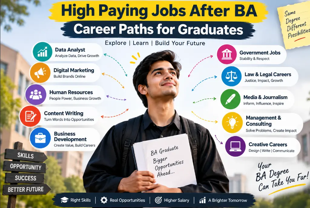 high paying jobs after BA career paths for graduates