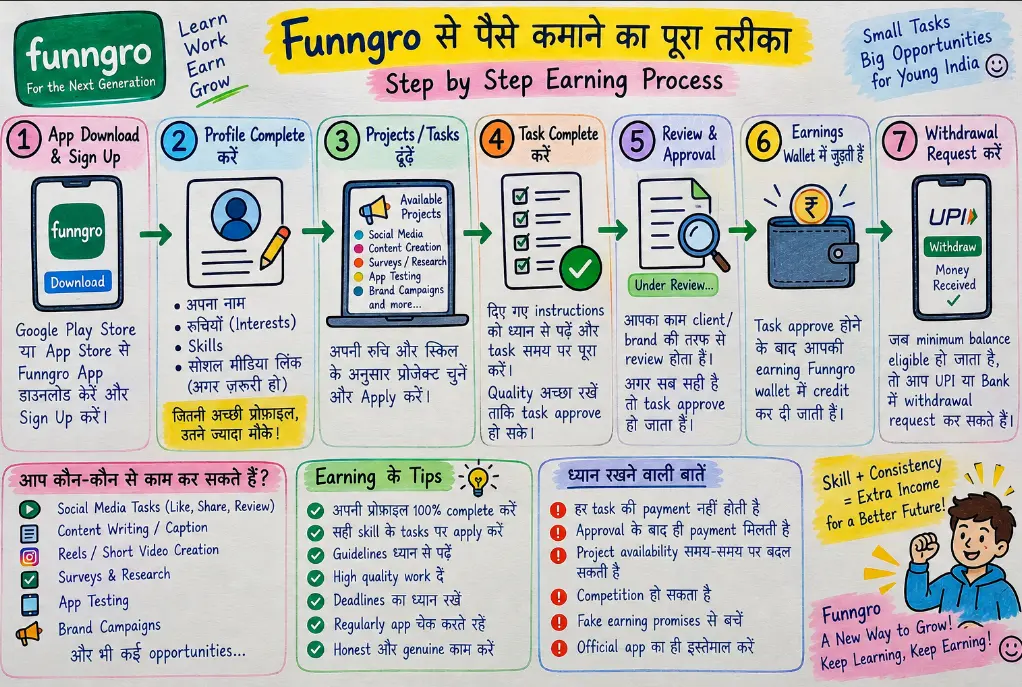 Funngro से पैसे कमाने का पूरा step by step तरीका